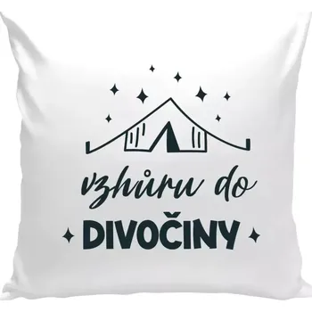 Polštář Polštář bílý 40x40 cm Vzhůru do divočiny