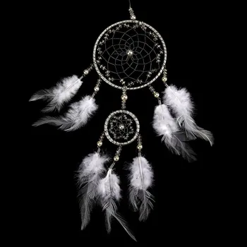 Autronic Lapač snů z peří - barva bílá - AK6119-WH