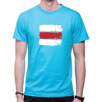 Pánské tričko Turistické tričko - Značka červená, Barva látky tyrkysová modrá, Střih Pánsky/UNISEX, Velikost XXL