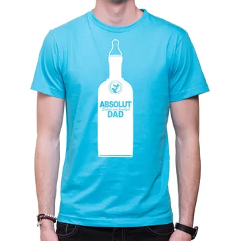 Pánské tričko Tričko - ABSOLUT DAD (Stylish and beautiful), Barva látky tyrkysová modrá, Střih Pánsky/UNISEX, Velikost XXXL (Pouze UNISEX / pánský střih)
