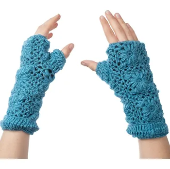 Rukavice Vlněné bezprstové rukavice Bardia Petrol Blue, Sittar nátepníky