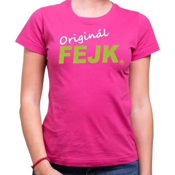 Pánské tričko Originál tričko FEJK Pánske/Dámske, Barva látky růžová , Střih Dámsky, Velikost XL
