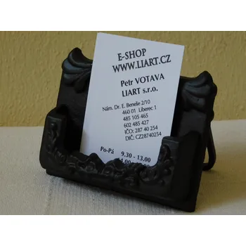 Stojan na vizitku KOVOVÝ STOJÁNEK NA VIZITKY