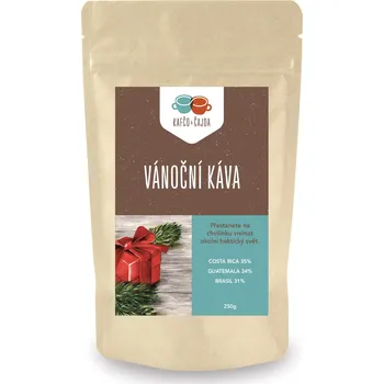 Vánoční káva - směs kávy - dárkové balení Velikost balení: 250 g, Způsob mletí: Moka (střední)
