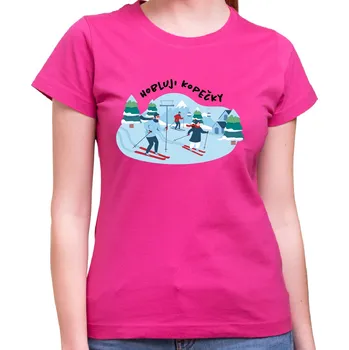 Pánské tričko Tričko - Hobluji kopečky, Barva látky růžová , Střih Dámsky, Velikost L