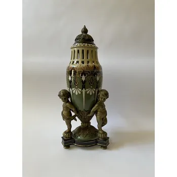 Váza PORCELÁNOVÁ VÁZA S VÍKEM - ANDĚLÉ MOSAZ