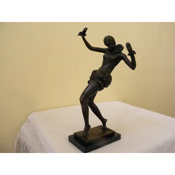 BRONZOVÁ SOCHA NA MRAMORU - TANEČNICE