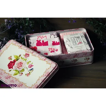 Dárkový potravinový koš Dárkový detský plechový box - holčička