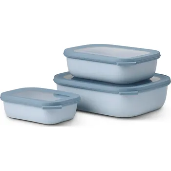 Set misek Rectangular, 500+1000+2000ml, Mepal, světle modrý