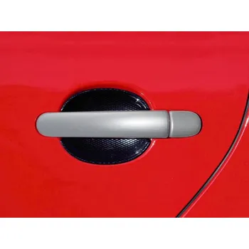 Tuning Kryty klik plné, stříbrné matné, (4+4 ks bez zámku) - Škoda Fabia I. (Kryty klik plné pro Škoda Fabia I. / Fabia II. / Octavia I. / Octavia II. / Superb I.)