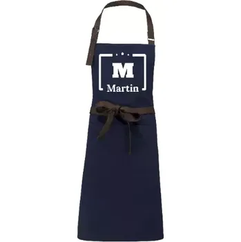 Kuchyňská zástěra Zástěra Kariban Vintage Jméno s iniciálou