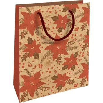 Dárková taška Nekupto Vánoční dárková taška střední Vánoční hvězda