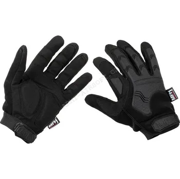 Ochranné vybavení na lov a střelbu Taktické rukavice "Attack", černé - MFH Velikost: S Maskáče