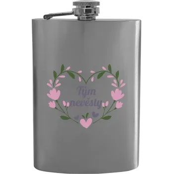 Placatka Placatka Tým nevěsty - srdce s lístečky