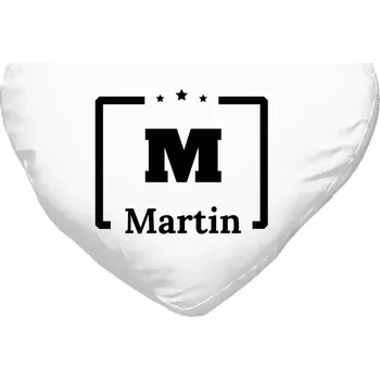 Polštář Polštář srdce 40x35 cm Jméno s iniciálou