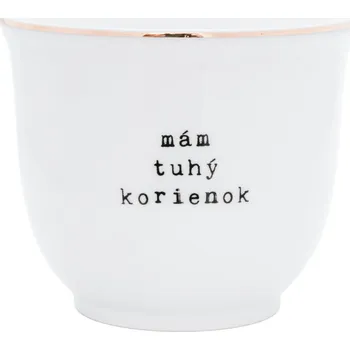 Obal na květináč Bella Rose Porcelánový obal na květináč Mám tuhý korienok 10 cm - SK