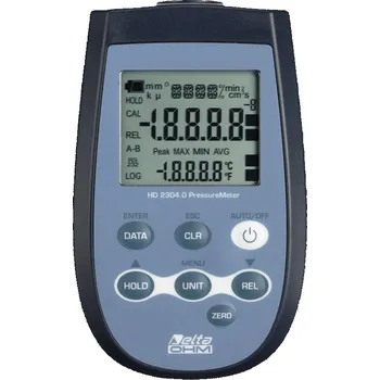 Delta OHM HD2304.0 Manometr-teploměr s jedním vstupem pro modul SICRAM PP471 pro připojení sond řady TP704 a TP705.