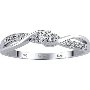 Prsten Diamantový prsten (0,19 ct) Ellen z bílého zlata velikost obvod 54 mm DNN1100RGWD-obvod 54 mm