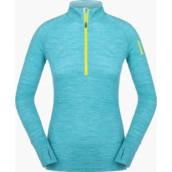 Triko Zajo Nora Merino W Zip Top LS Dusty Turquoise - M