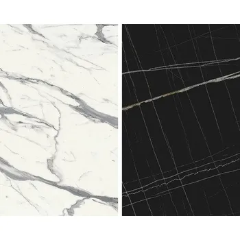 Kuchyňská pracovní deska Polyform Obkladová Deska Oboustranná 10x640x4100 Mm Mramor Athénský/Mramor Tuniský