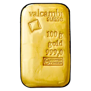 100g investiční zlatý slitek Valcambi | Litý slitek