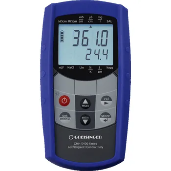 GREISINGER GMH 5450 Vodotěsný konduktometr pro měření měrné vodivosti vody, s analogovým výstupem a datovým záznamníkem, bez elektrody