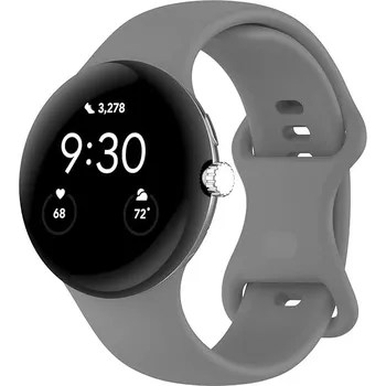 Příslušenství k chytrým hodinkám eses Silikonový řemínek pro Google Pixel Watch 1, 2 - Šedý, velikost L