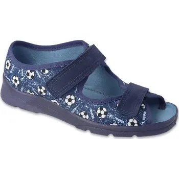 Chlapecké sandály Bačkory papuče sandálky Befado Max 969X170 969Y170 modré s míči, suchý zip velikost: 31