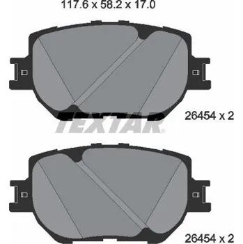 Brzdová destička Sada brzdových destiček, kotoučová brzda TEXTAR 2645401