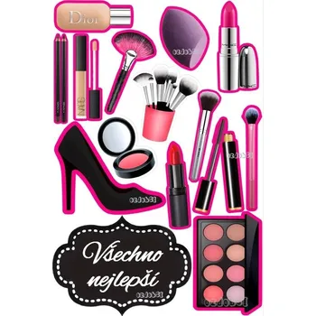 Jedlá dekorace na dort Dívčí malování - jedlý papír - Bez úprav