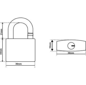 Visací zámek Visací zámek Mocarz varianty průměr třmenu: 6mm, světlost třmenu: 21mm