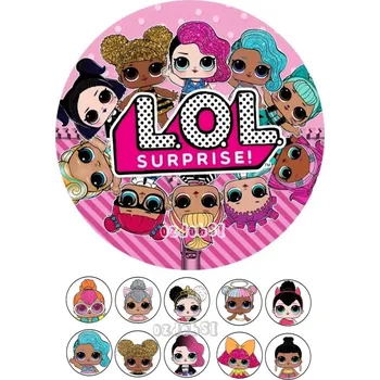 Jedlá dekorace na dort L.O.L. surprise 5 - jedlý papír - Bez úprav