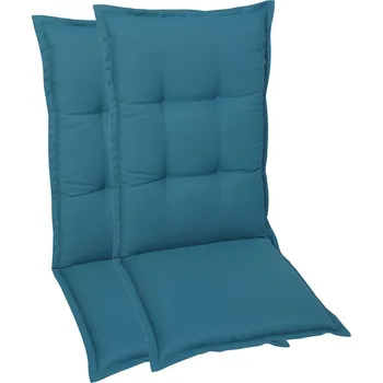 Podsedák GO-DE Textil Sada zahradních podsedáků Uni (vysoká opěrka, 2 kusy, petrolejová)
