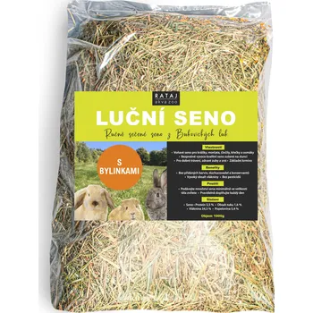 Pro hlodavce Seno pro hlodavce s bylinkami Rataj 1000g