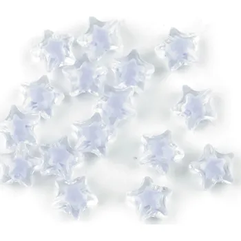Dětské navlékací korálky Plastové korálky hvězda Ø11 mm s efektem barev uvnitř
