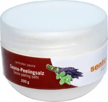Tělový peeling sentiotec Peelingová sůl do sauny levandule máta 200 g