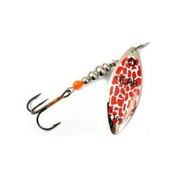 Umělá nástraha Třpytka rotační Ular silver-red-white vel. 3-7gr