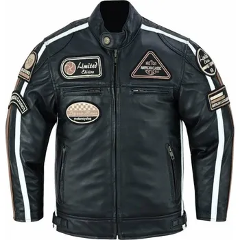 Moto oblečení Kožená dětská moto bunda BSTAR Kids Black 14