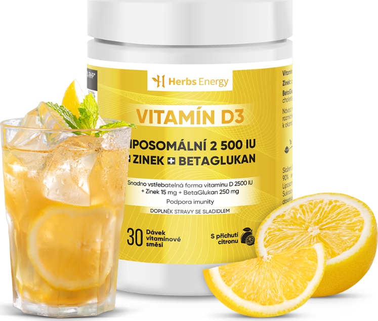 Herbs Energy Vitamín D3 2500 IU citrón 30 dávek od 360 Kč Zbozi.cz