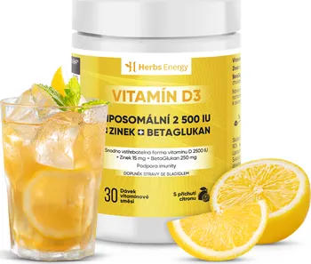 Herbs Energy Vitamín D3 2500 IU citrón 30 dávek