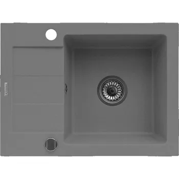 Granitový dřez Dřez granitový Kreta 590x440 šedý