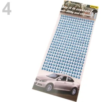 Samolepící kamínky na lepícím proužku Ø5 mm - 4 modrá nebeská