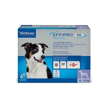 Effipro DUO Dog M (10-20kg) 134/40 mg, 4x1,34ml