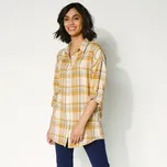 Flanelová kostkovaná košile režná/medová 40