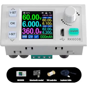 Měnič napětí Měnič napětí RIDEN RK6006-BT, 360W (12V-68V na 0V-60V až 6A)