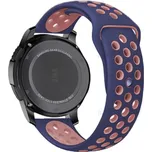 Sportovní silikonový řemínek 20 mm - univerzální (Samsung, Huawei, Xiaomi,..) Modrá - růžová