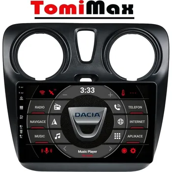 Auto Hi-Fi TomiMax Dacia Dokker, Lodgy Android 14 autorádio s WIFI, GPS, USB, BT HW výbava: !!!AKCE!!! 8 Core 4GB+64GB LOW, Velikost obrazovky: Dotyková obrazovka: 9"