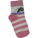 Dětské ponožky s lycrou růžové s delfínem, Velikost: 15 - 16 (22 - 24), Barva: Růžová