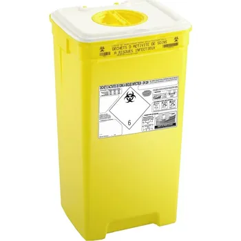 Nádoba na nemocniční odpad PACAZUR 60 l - žluté víčko v bílém víku