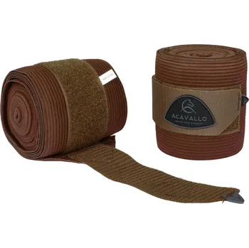Ochrana nohy a ocasu ACAVALLO Bandáže elastické Acavallo, pár, 3,8 m, hnědé